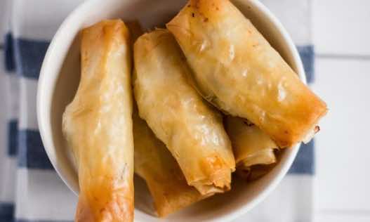 Cygara z ciasta filo z fetą i miętą