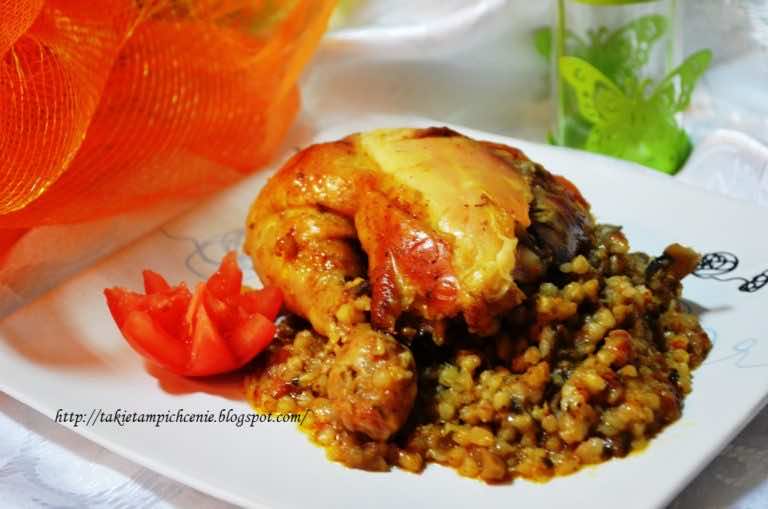 Kurczak faszerowany kaszą gryczaną -pyszny obiad