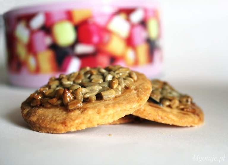 Kruche ciasteczka z słonecznikiem