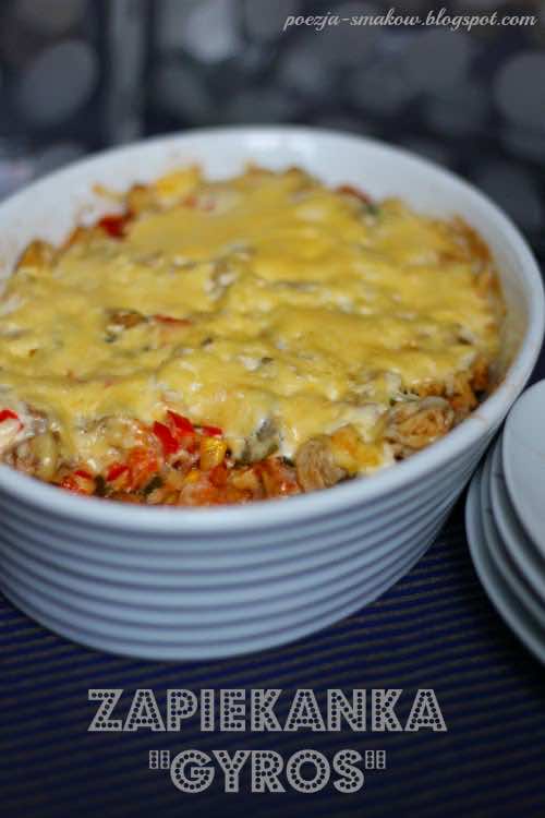 Zapiekanka warstwowa kebab gyros