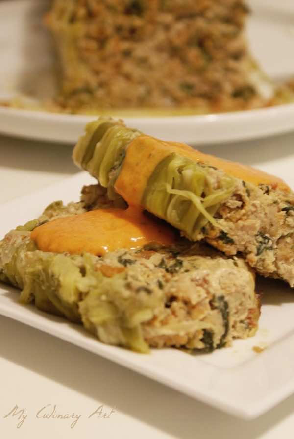 Klops pod pierzynką w paprykowym sosie