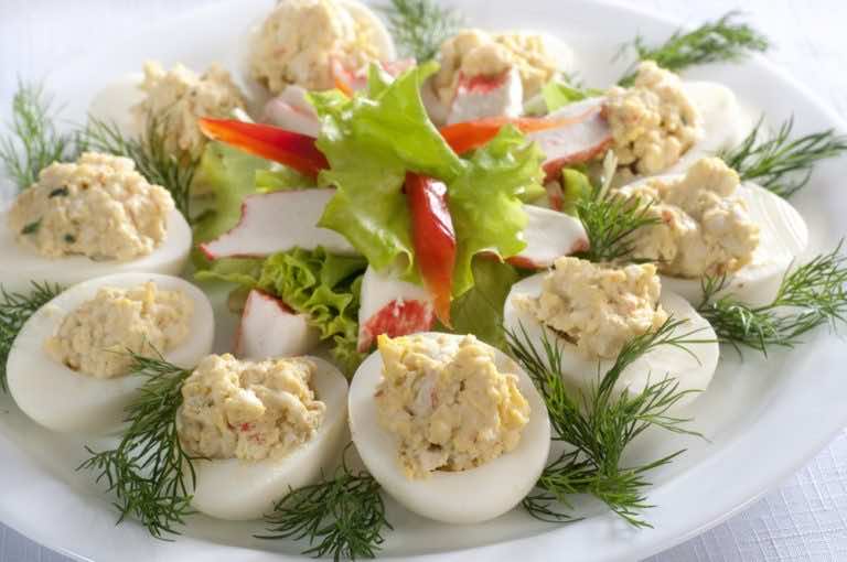 Jajka faszerowane pieczarkami