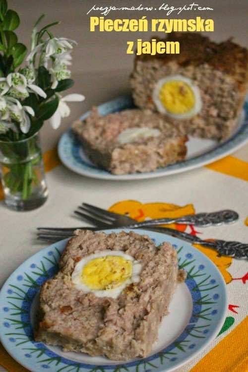 Pieczeń rzymska z jajem.