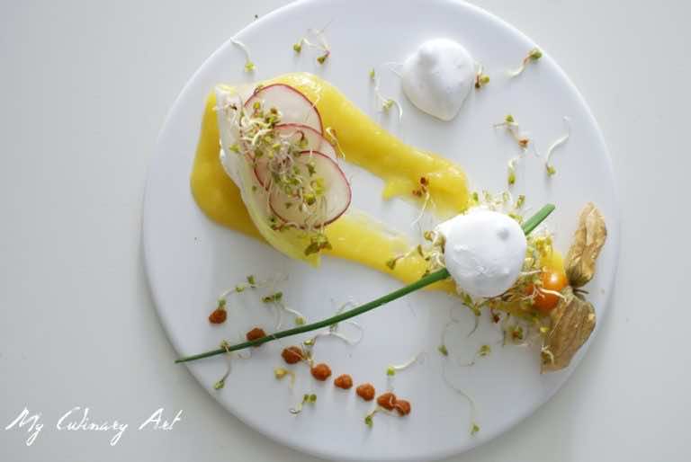 Fantazyjna przystawka z kozim serem