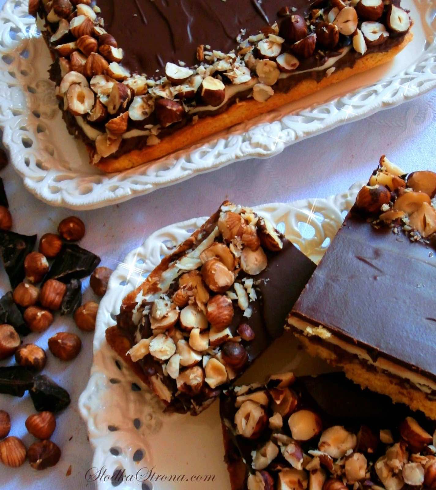 Mazurek+z+Nutellą,+Masą+Mleczną+i+Orzechami+Laskowymi+23
