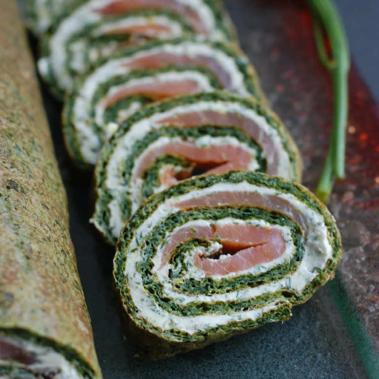 rolada szpinakowa z łososiem