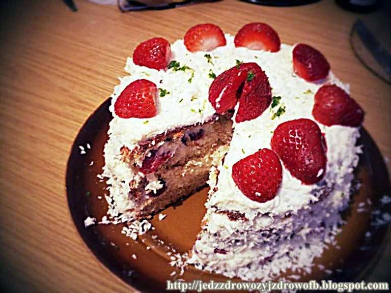 Tort limonkowo-kokosowy na mascarpone