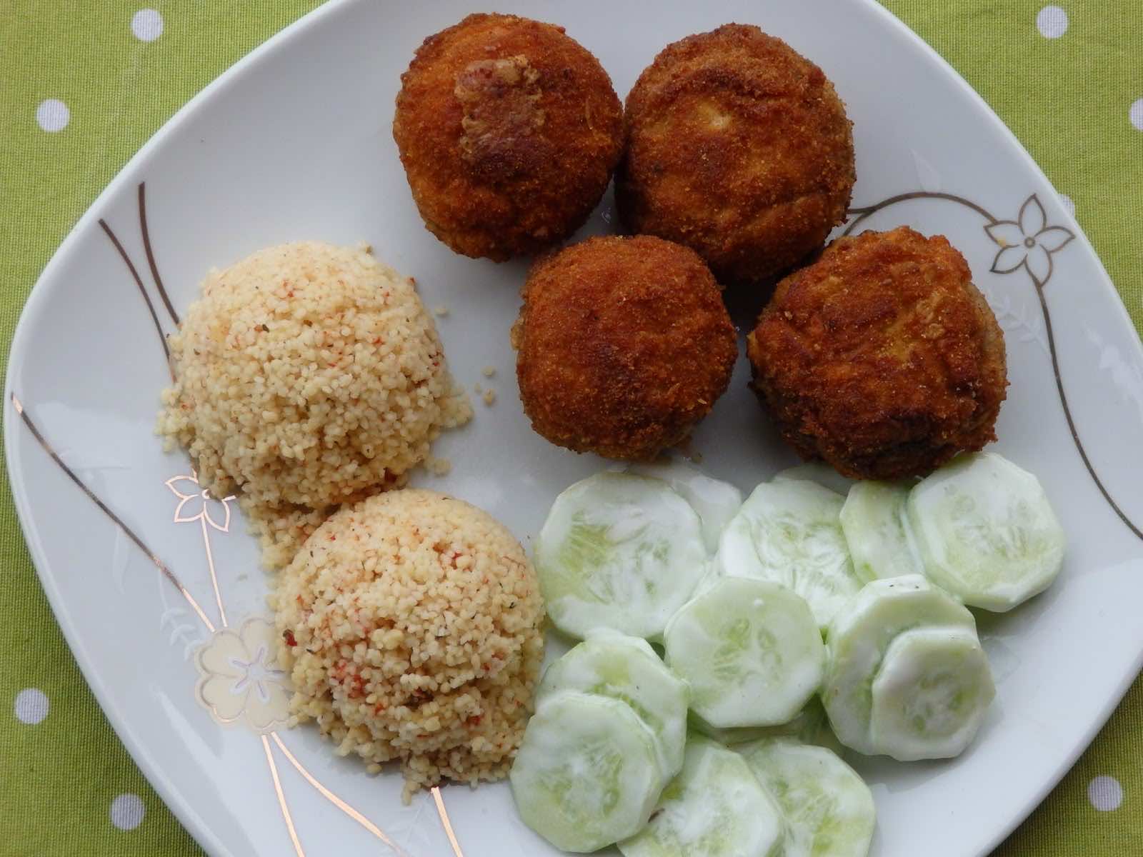 Smażone pieczarki faszerowane