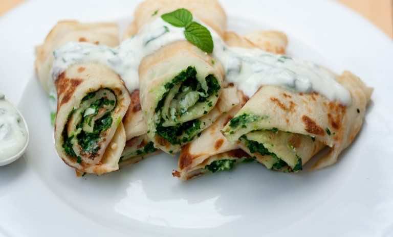 Naleśniki ze szpinakiem