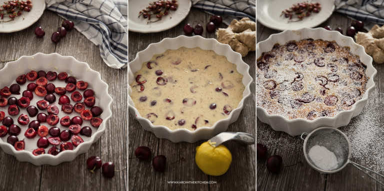 Clafoutis na mące migdałowej z czereśniami – szybki deser bez glutenu
