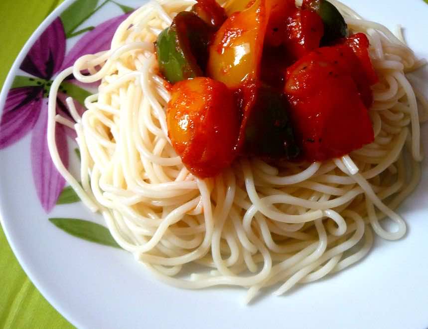 paprykowe spaghtti