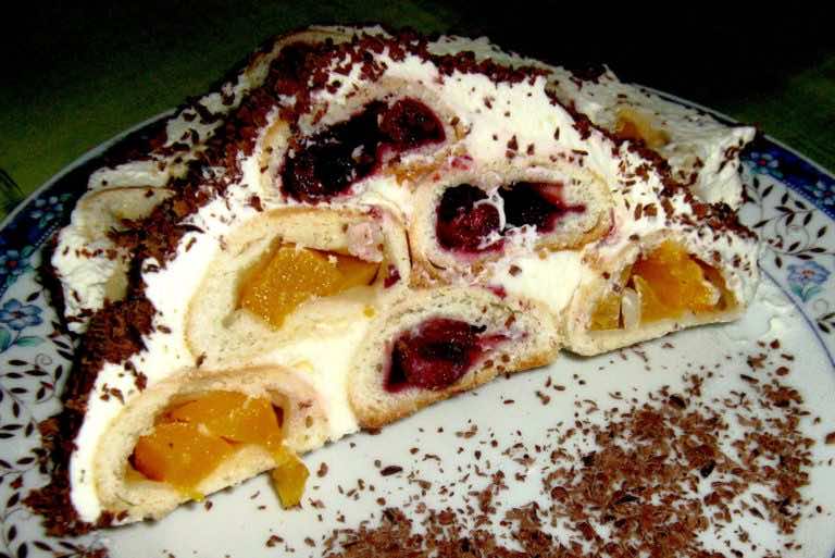 Przekładaniec owocowo – śmietanowy