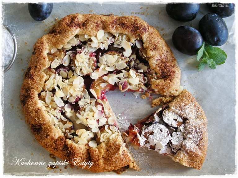 Rustykalna tarta ze śliwkami