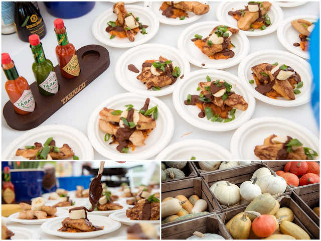 Rosti dyniowe, marynowany indyk z patelni i ostry sos czekoladowy