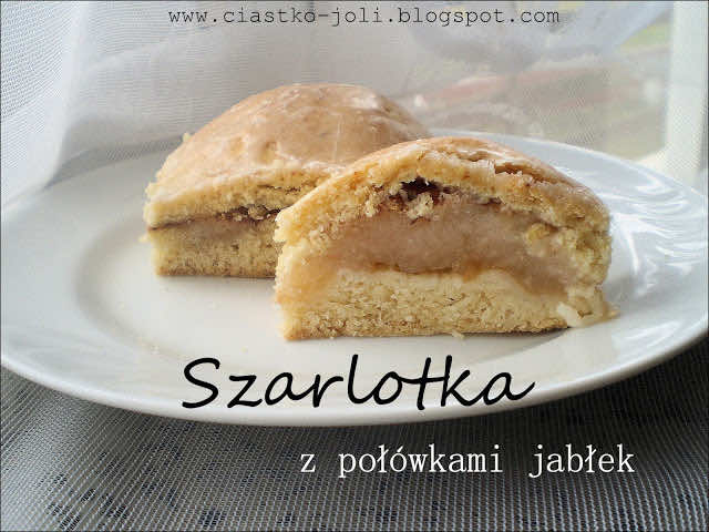 Szybka szarlotka z połówkami jabłek i lukrem ( krok po kroku)