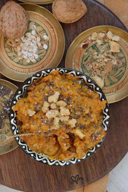 Pasta z pieczonej dyni z suszonymi pomidorami