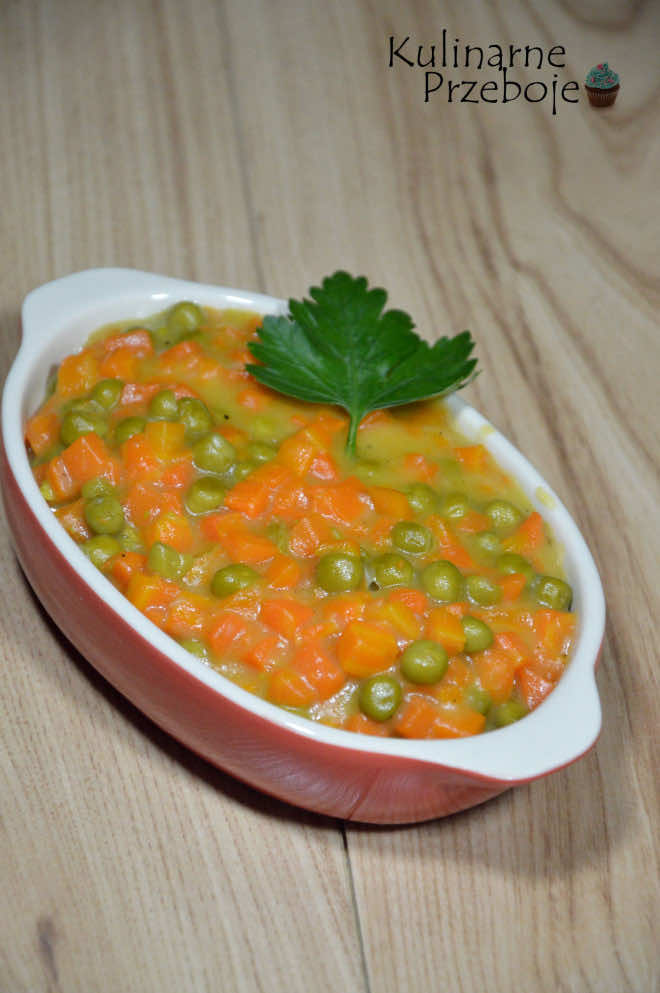 Marchewka z groszkiem na słodko
