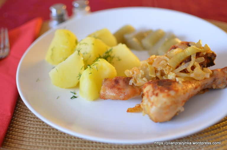 Podudzia z kurczaka pieczone w rękawie