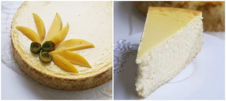Delikatny sernik z mango