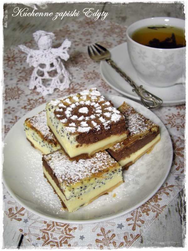 Sernik w trzech smakach