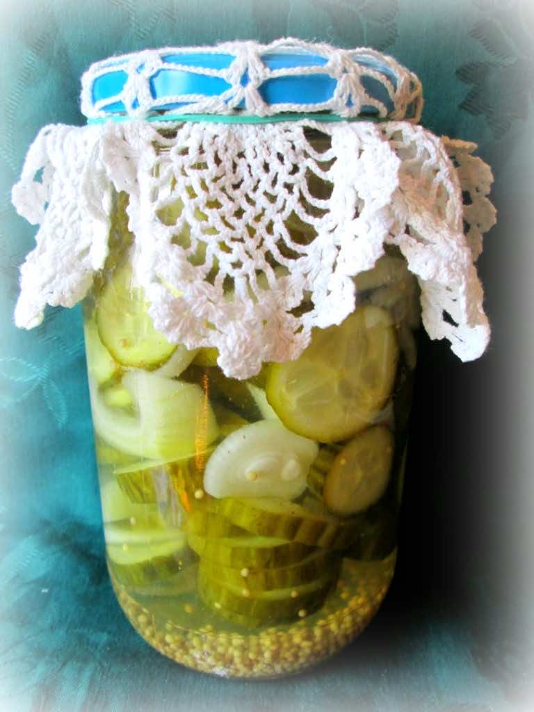 Ogórkowe talarki z przyprawą do grilla do słoików na zimę