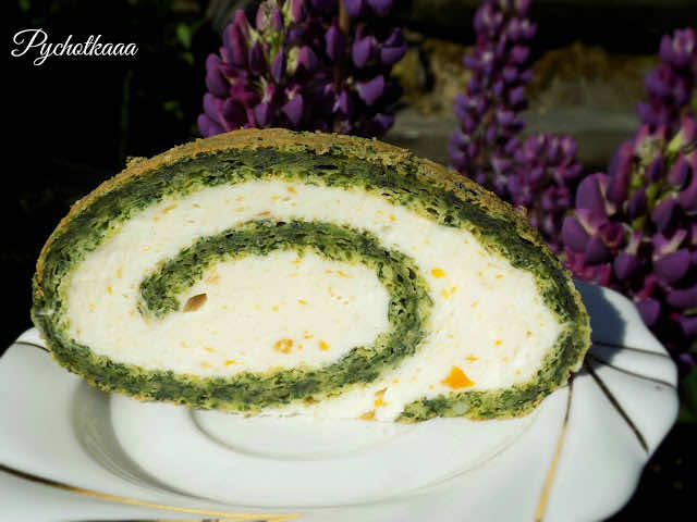 Rolada szpiankowa z kremme mascarpone