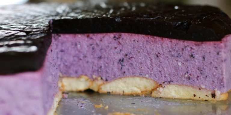 Sernik jagodowy na zimno