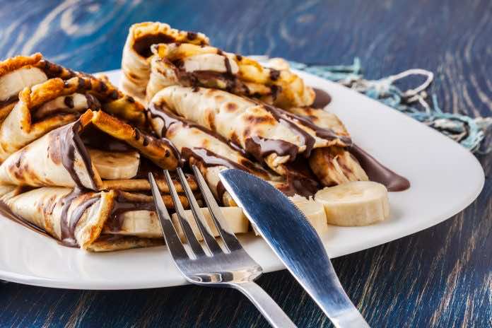 Naleśniki z nutellą i bananami