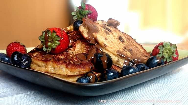 Placki z banana i masła orzechowego