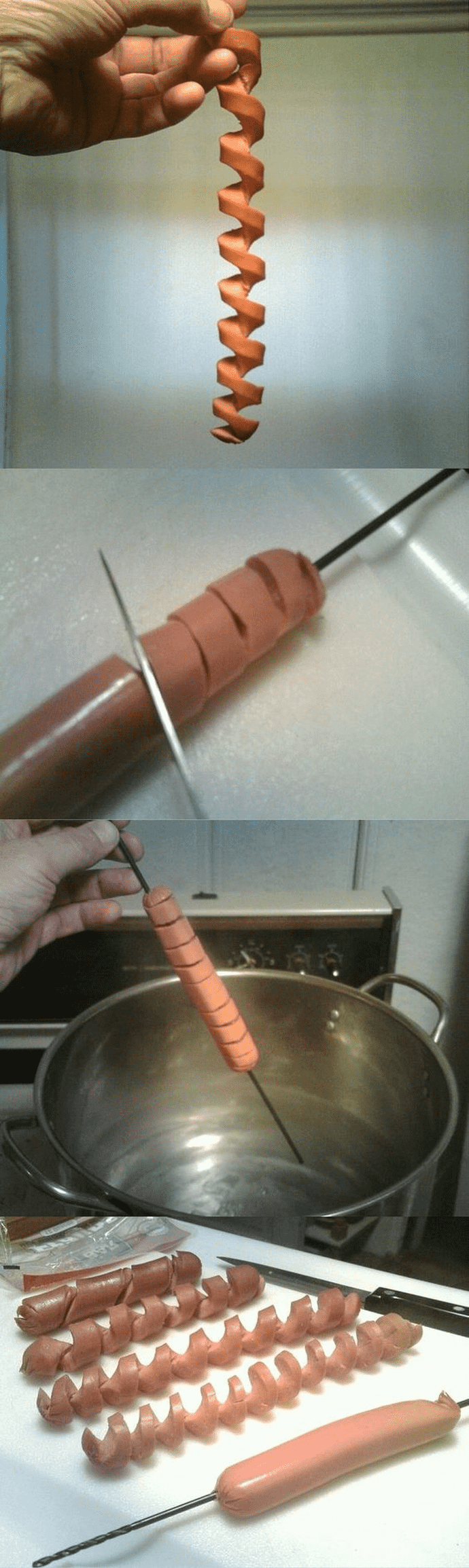 Parówki nie muszą być nudne – spirale z parówek