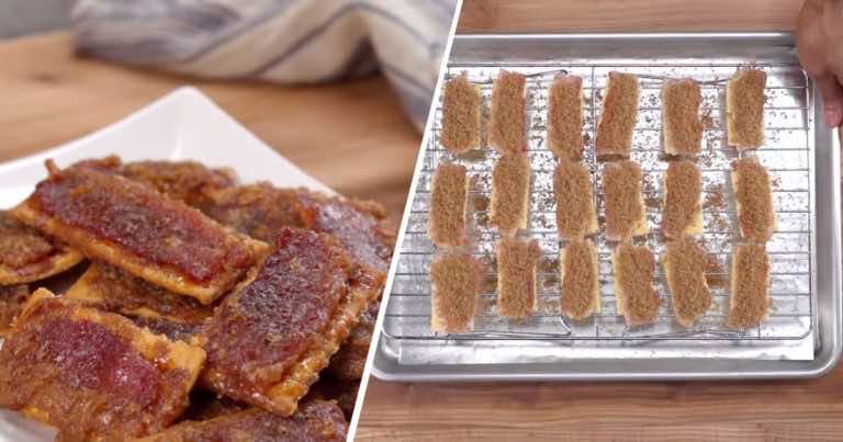 Bekonowe krakersy to świetny pomysł na przekąskę