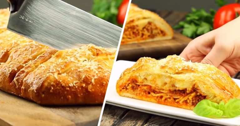 Świetna przekąska, którą zrobisz w kilka chwil. Trochę pizza, trochę spaghetti! :)