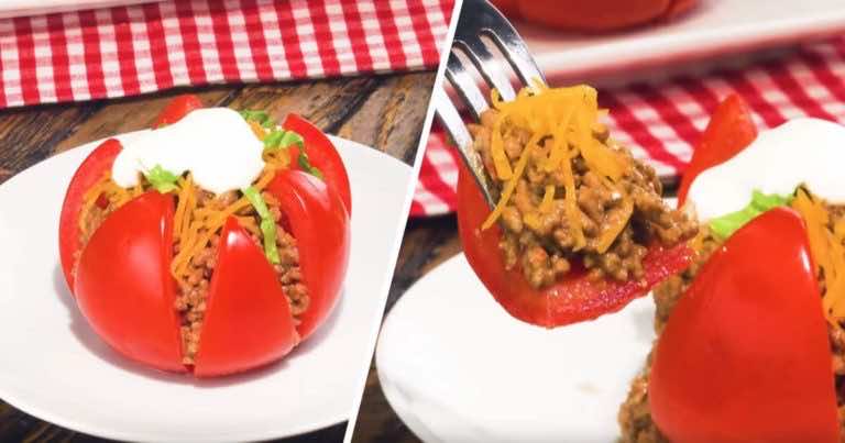 Świetne nadziewane pomidory z serem. Posmakujcie!