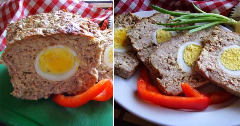 Pieczeń rzymska z jajkiem. Smaczna na zimno i na ciepło.