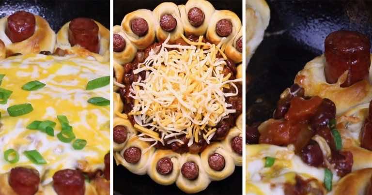 Przepis na imprezową przekąskę z parówek i ciasta do pizzy