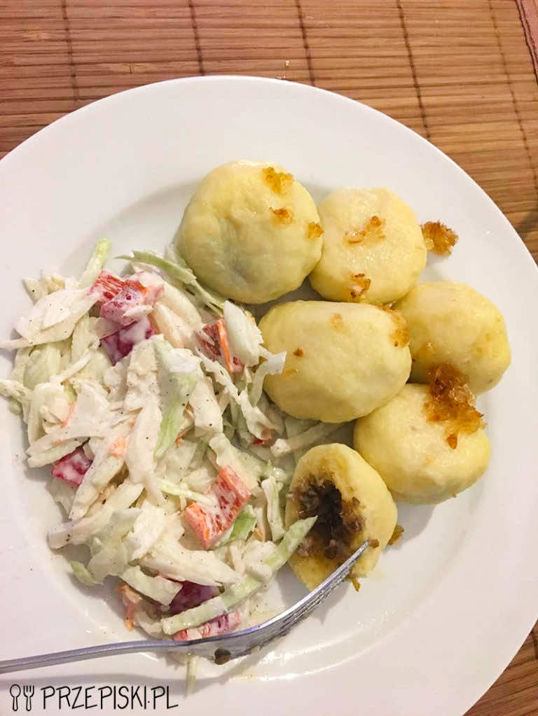 Kluski Śląskie z Mięsem