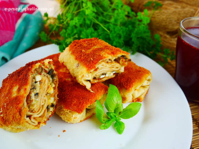 Krokiety z pieczarkami, jajkami i serem