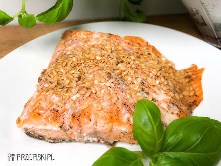 Łosoś Pieczony z Sezamem