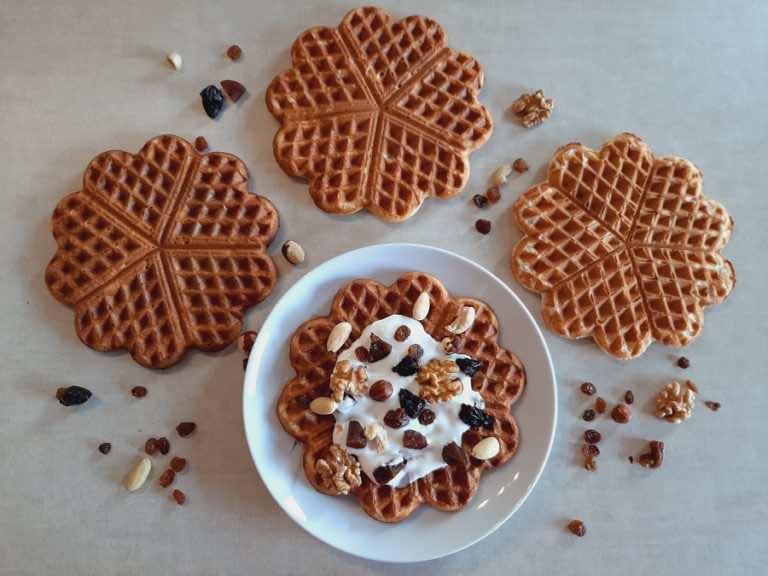 Gofry pełnoziarniste na maślance