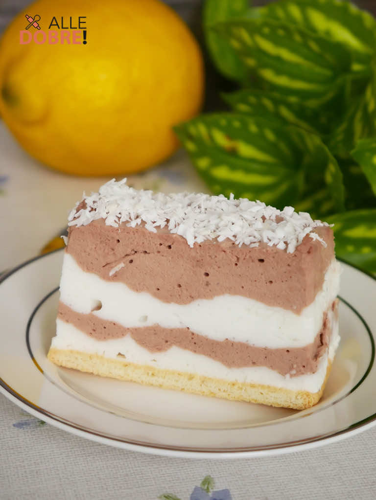 Ciasto zebra z musem porzeczkowym