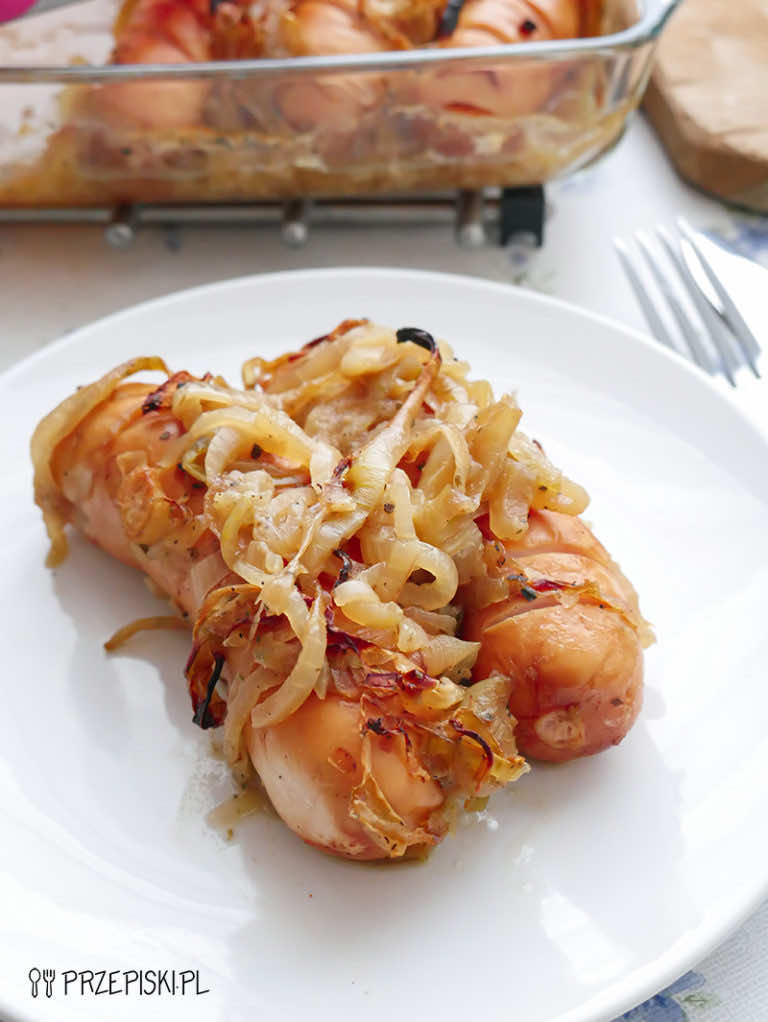 Kiełbasa zapiekana na piwie