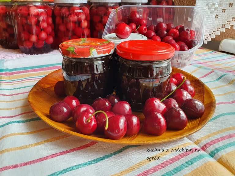 Powidła z czereśni bez mieszania