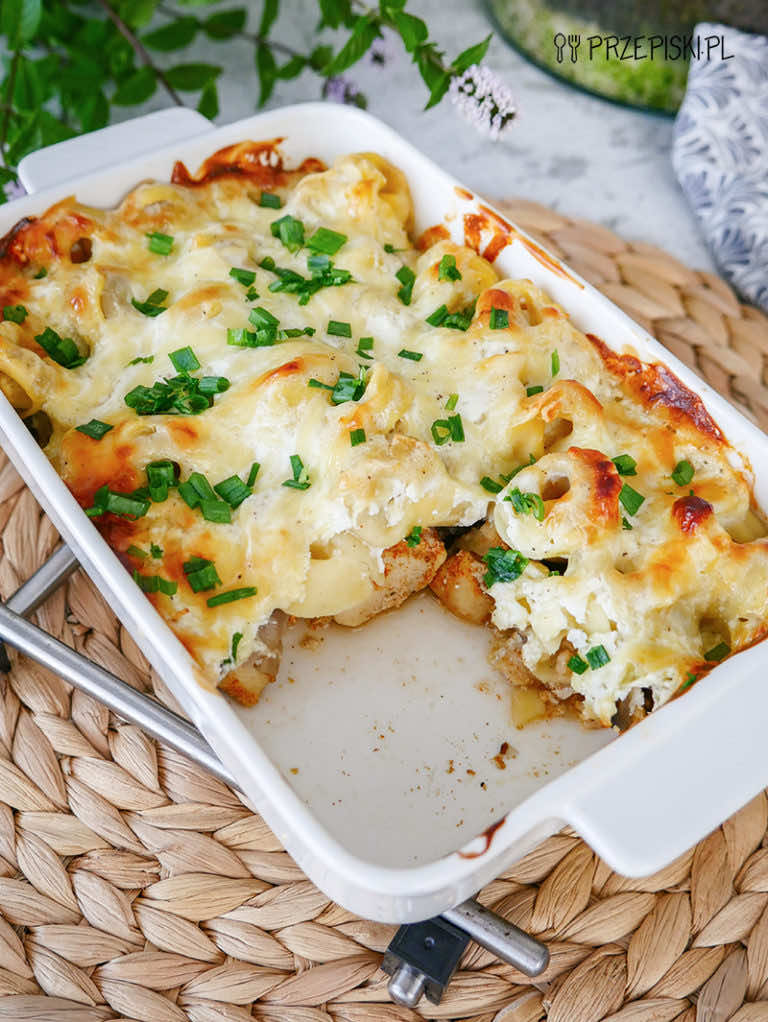 Zapiekanka tortellini z kurczakiem