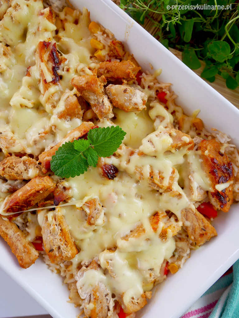Zapiekanka ryżowa ze schabem