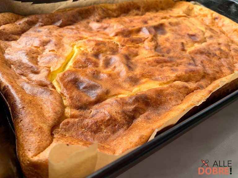 Kremowy sernika mlekiem w proszku