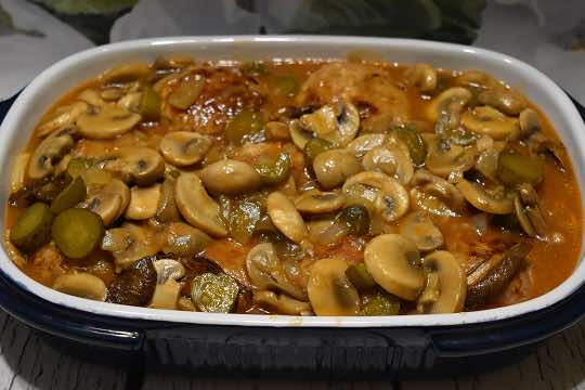 Mielone w sosie grzybowym