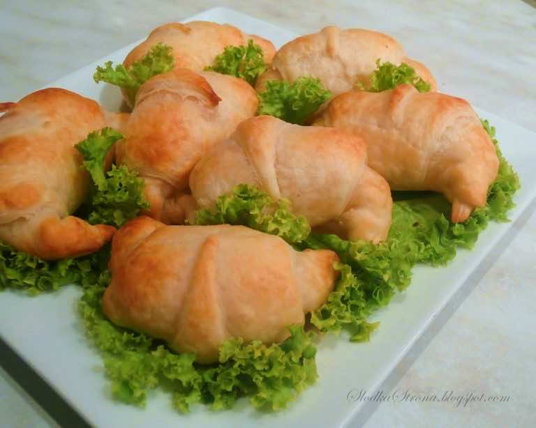 Francuskie Rogaliki z Szynką i Serem