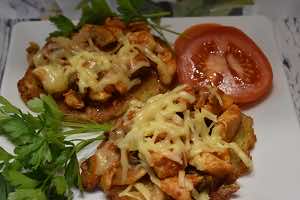 Placki ziemniaczane z kurczakiem