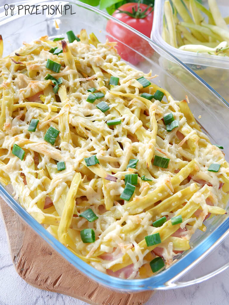 Zapiekanka z ziemniakami i szparagówką