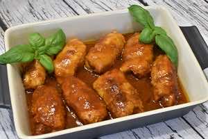 Roladki z kurczaka w sosie sojowym